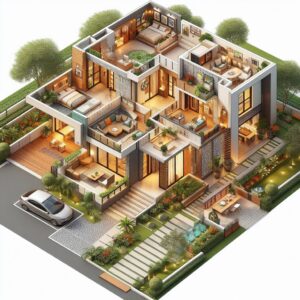 1 BHK House Plan with Vastu
